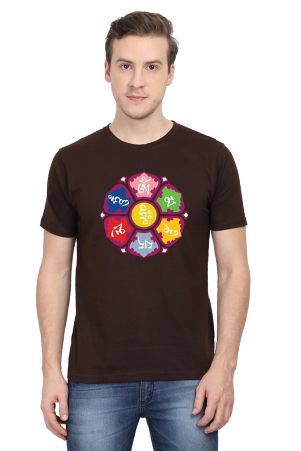 Round Neck Half Sleeve Tee (Om Ma Ni Padme Hum)