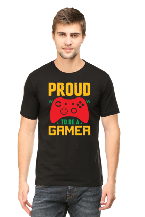 Round Neck Half Sleeve Tee (Proud to be a Gamer)
