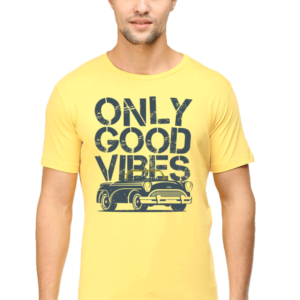 Round Neck Half Sleeve Tee (Only Good Vibes)