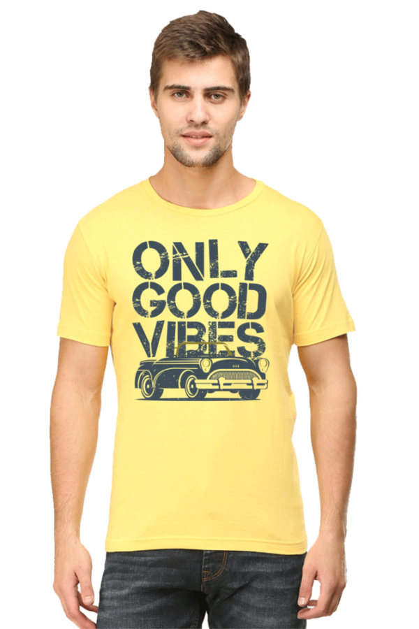 Round Neck Half Sleeve Tee (Only Good Vibes)