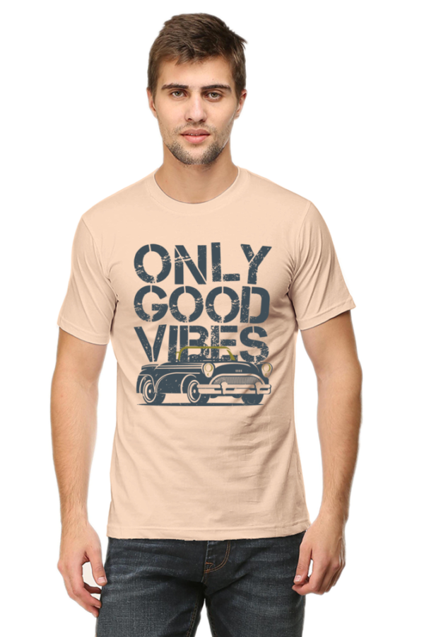 Round Neck Half Sleeve Tee (Only Good Vibes)