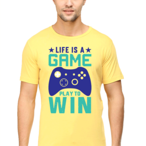 Round Neck Half Sleeve Tee (Life is a Game, Play to Win)