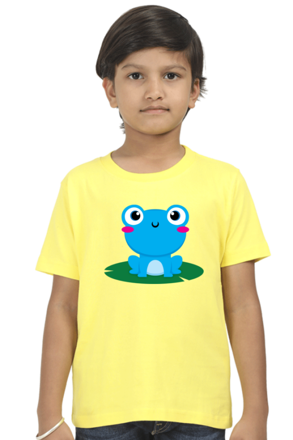 Round Neck Half Sleeve Tee (Blue Frog)