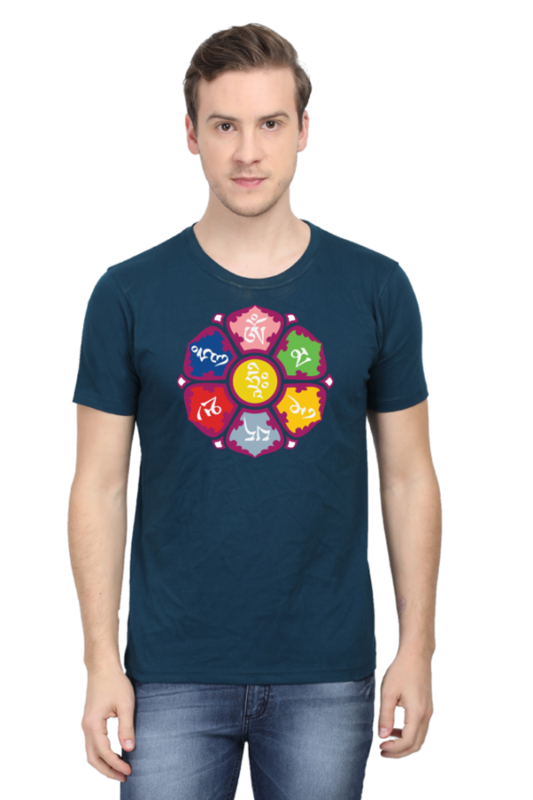 Round Neck Half Sleeve Tee (Om Ma Ni Padme Hum)