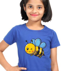 Round Neck Half Sleeve Tee (Winking Honey Bee)