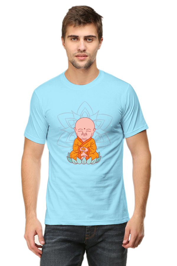 Round Neck Half Sleeve Tee (Smiling Buddha)