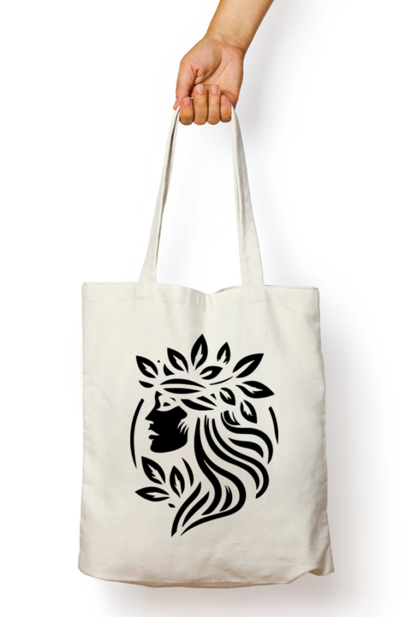 Unisex Tote Bag with Zipper (Artistic Face)