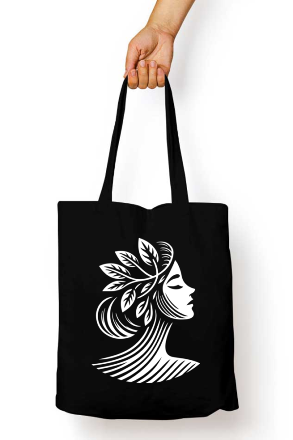 Unisex Tote Bag with Zipper (Artistic Face)