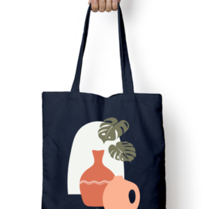 Unisex Tote Bag with Zipper (Pot Painting)