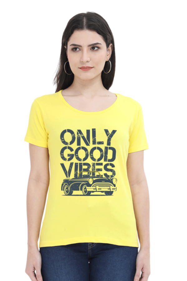 Round Neck Half Sleeve Tee (Only Good Vibes)