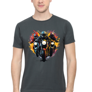 Round Neck Half Sleeve Tee (Bike Rider)