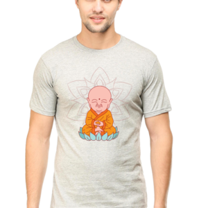 Round Neck Half Sleeve Tee (Smiling Buddha)