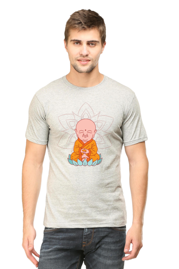 Round Neck Half Sleeve Tee (Smiling Buddha)