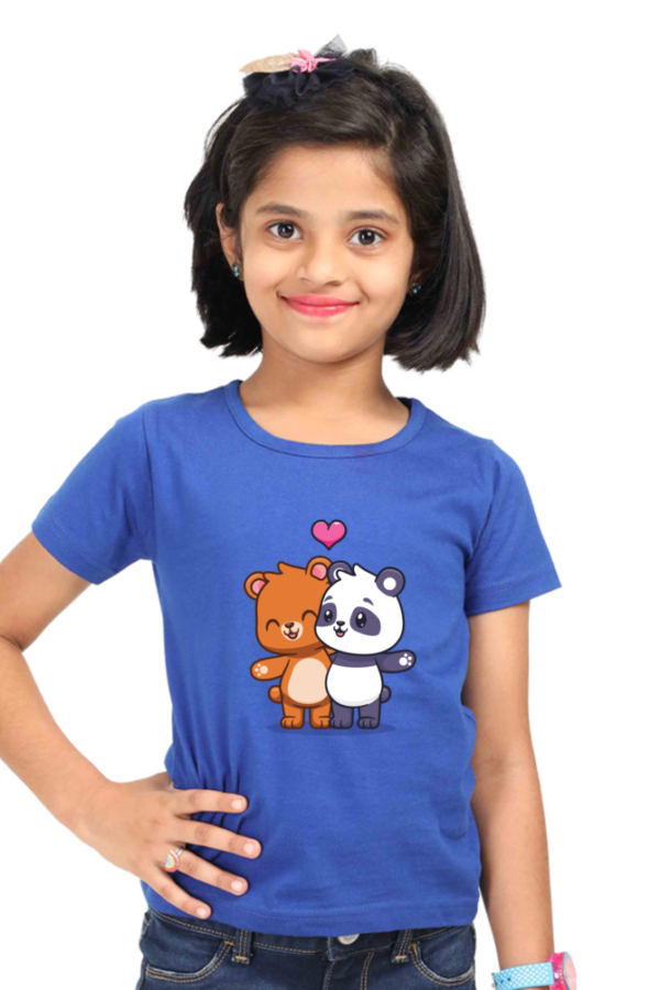 Round Neck Half Sleeve Tee (Loving Pandas)