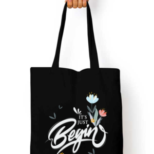 Unisex Tote Bag with Zipper (It's Just Begin)