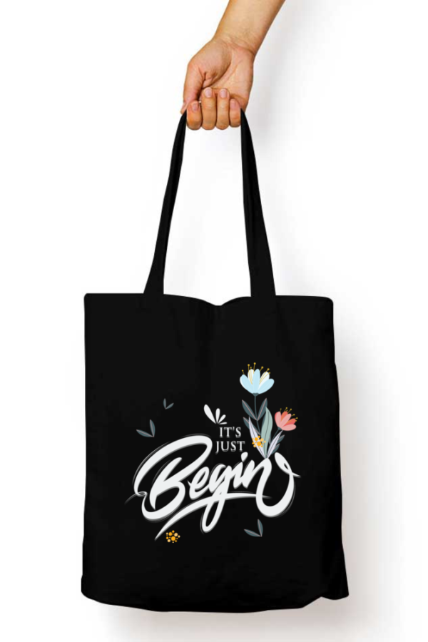 Unisex Tote Bag with Zipper (It's Just Begin)