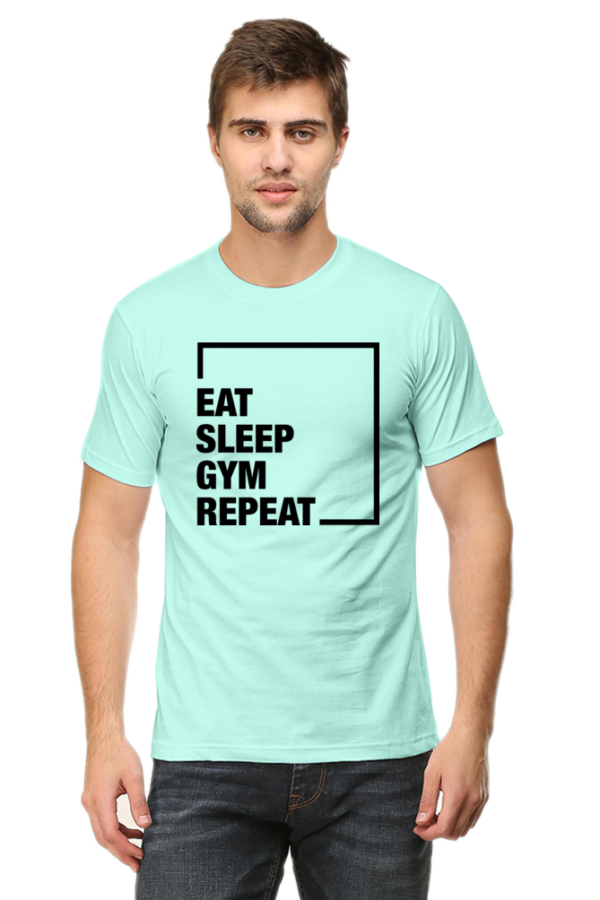 Round Neck Half Sleeve Tee (Eat, Sleep, Gym, Repeat)
