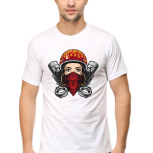 Round Neck Half Sleeve Tee (Bike Rider)