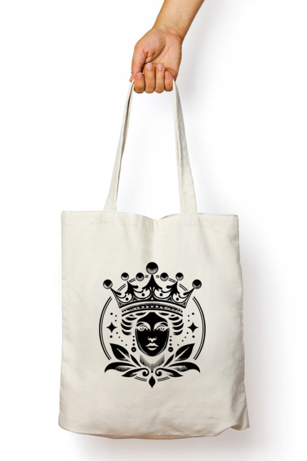 Unisex Tote Bag with Zipper (Artistic Face)