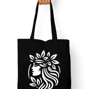 Unisex Tote Bag with Zipper (Artistic Face)