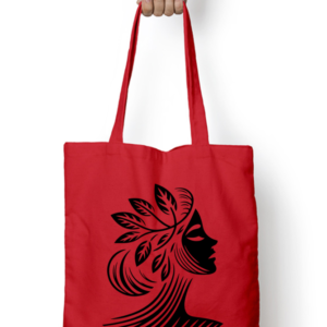 Unisex Tote Bag with Zipper (Artistic Face)