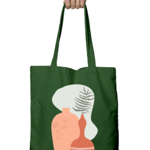 Unisex Tote Bag with Zipper (Pot Painting)