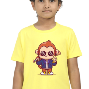 Round Neck Half Sleeve Tee (Monkey with Banana)