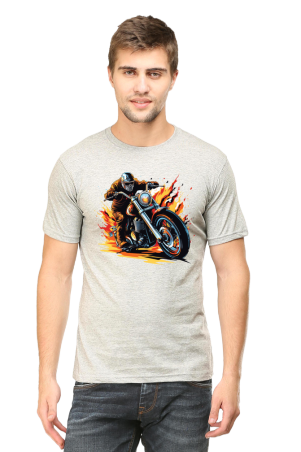 Round Neck Half Sleeve Tee (Bike Rider)