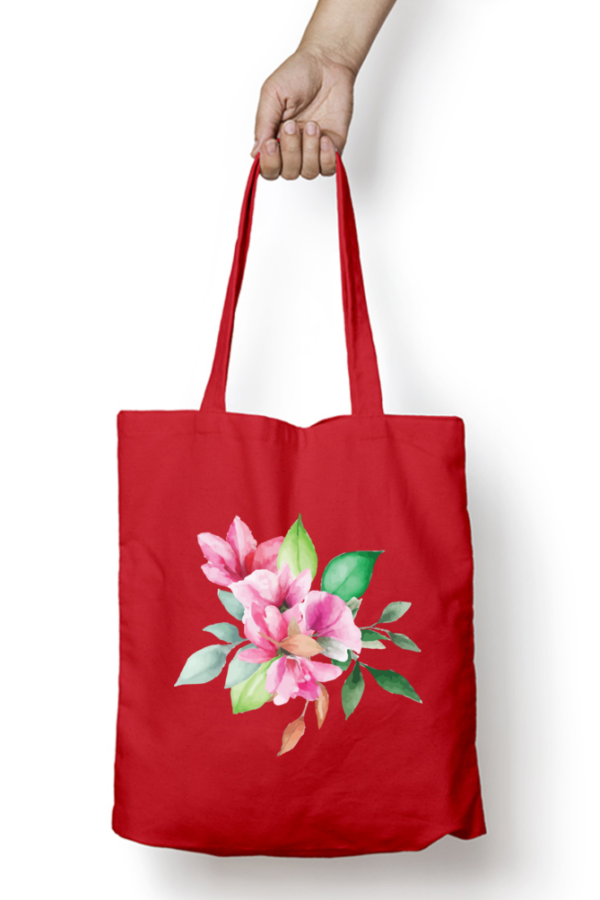 Unisex Tote Bag with Zipper (Flower)