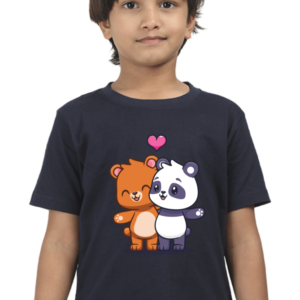 Round Neck Half Sleeve Tee (Loving Pandas)