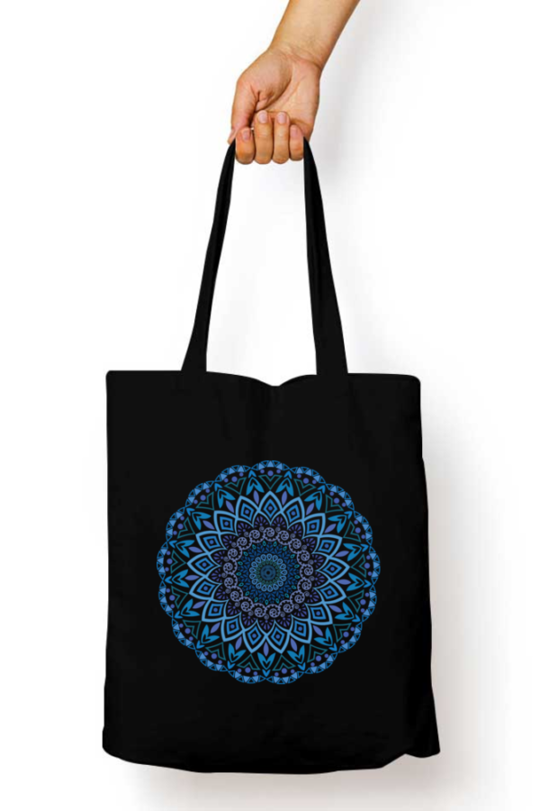 Unisex Tote Bag with Zipper (Mandala)