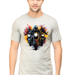 Round Neck Half Sleeve Tee (Bike Rider)