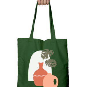 Unisex Tote Bag with Zipper (Pot Painting)