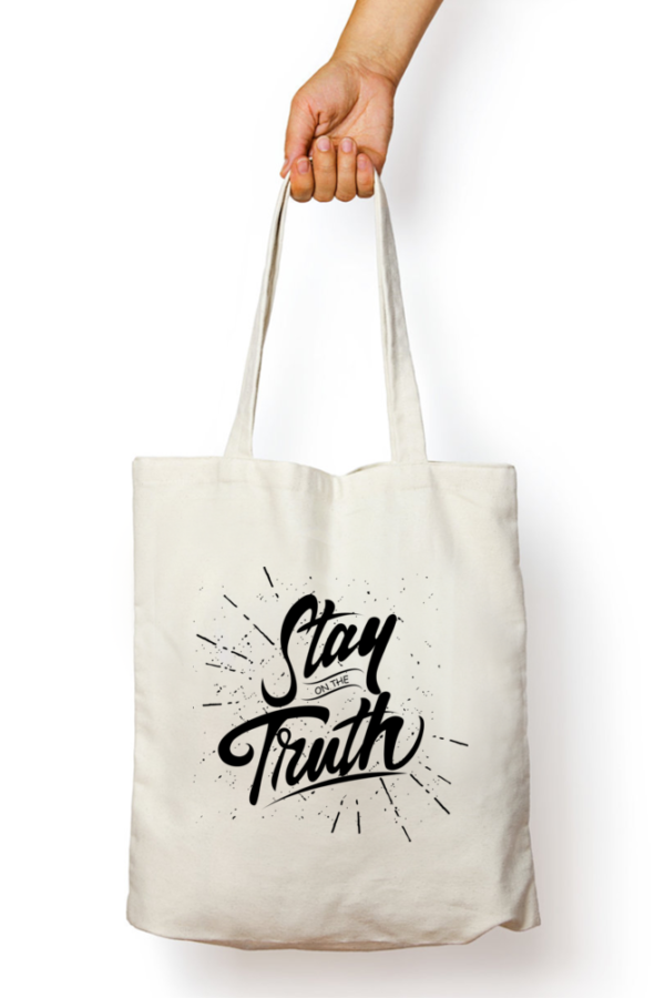 Unisex Tote Bag with Zipper (Stay on the Truth)