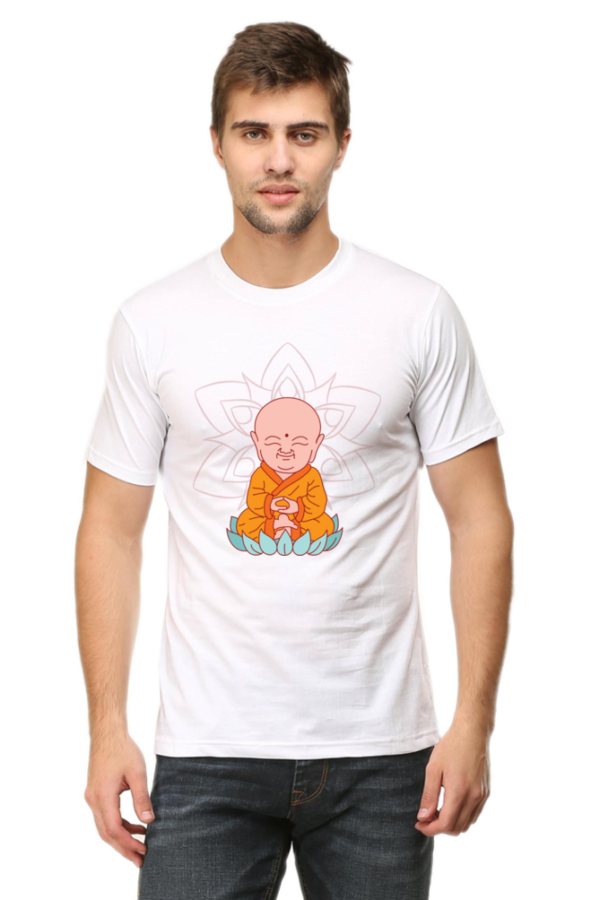 Round Neck Half Sleeve Tee (Smiling Buddha)