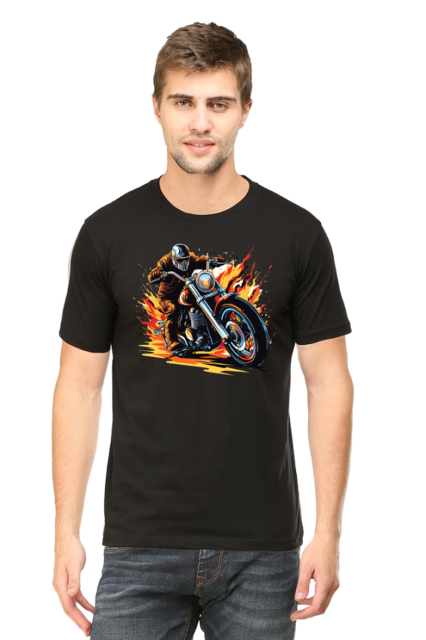 Round Neck Half Sleeve Tee (Bike Rider)
