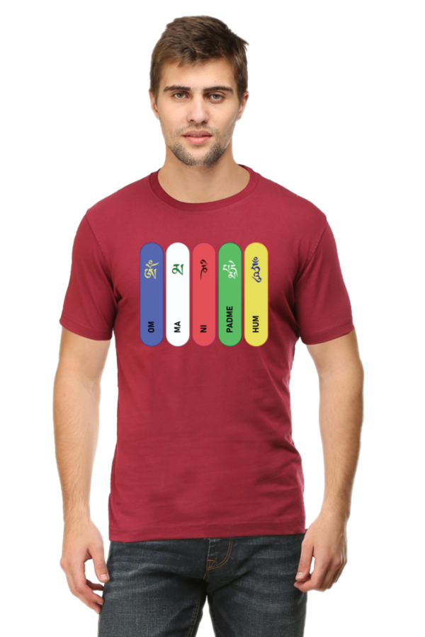 Round Neck Half Sleeve Tee (Om Ma Ni Padme Hum)
