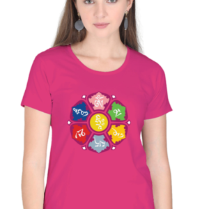 Round Neck Half Sleeve Tee (Om Mani Padme Hum)