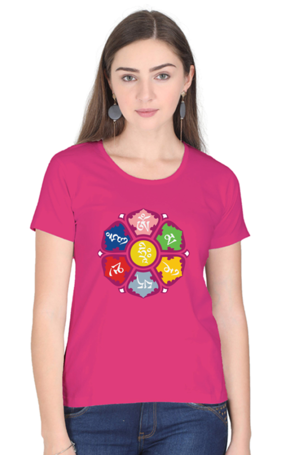 Round Neck Half Sleeve Tee (Om Mani Padme Hum)