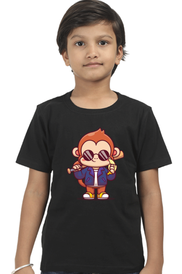 Round Neck Half Sleeve Tee (Monkey with Banana)