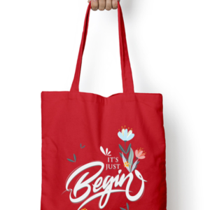 Unisex Tote Bag with Zipper (It's Just Begin)