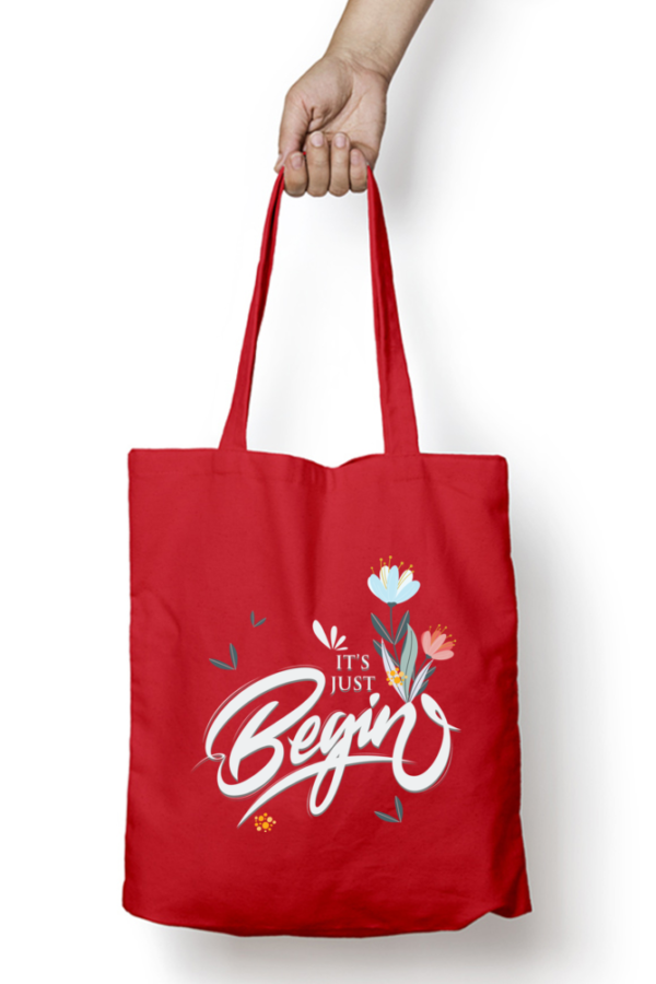 Unisex Tote Bag with Zipper (It's Just Begin)