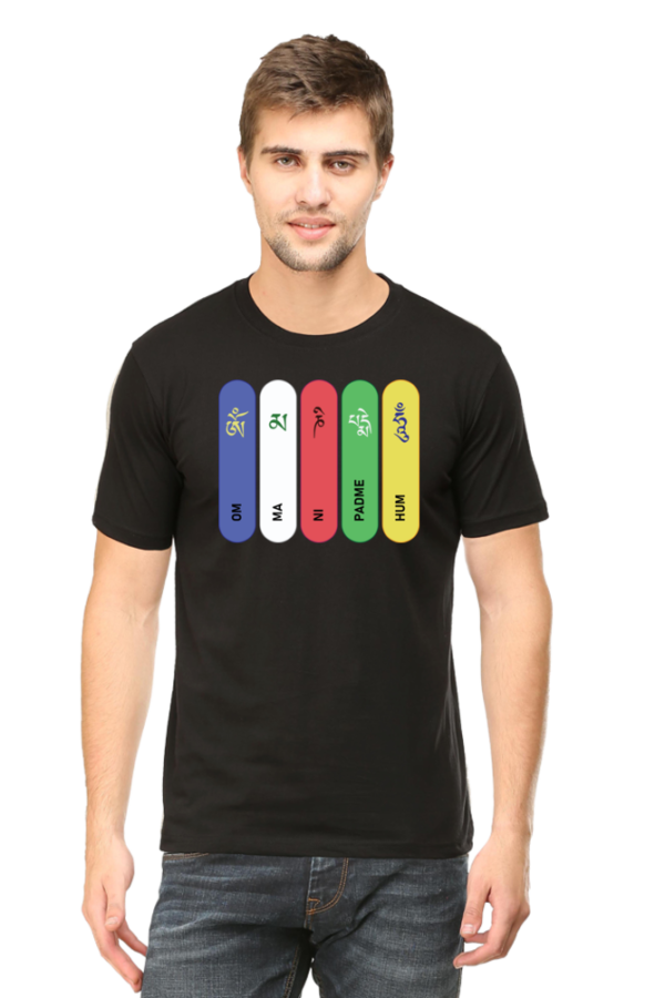 Round Neck Half Sleeve Tee (Om Ma Ni Padme Hum)