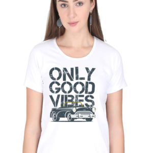 Round Neck Half Sleeve Tee (Only Good Vibes)