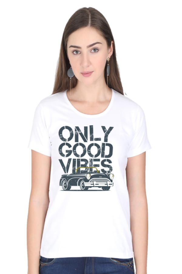 Round Neck Half Sleeve Tee (Only Good Vibes)