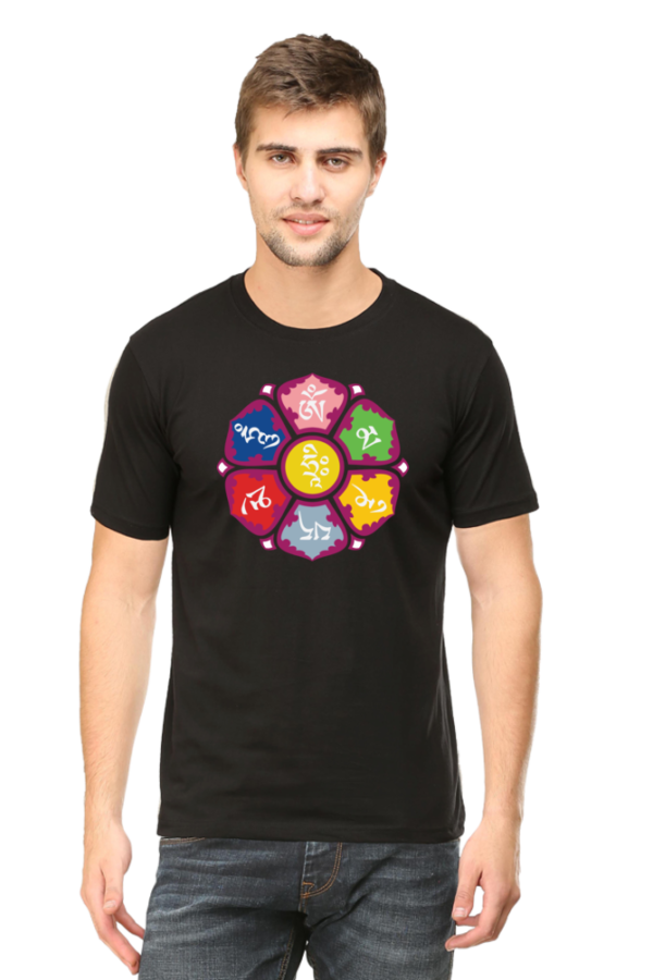 Round Neck Half Sleeve Tee (Om Ma Ni Padme Hum)