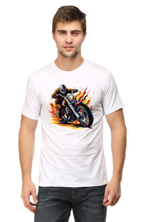 Round Neck Half Sleeve Tee (Bike Rider)