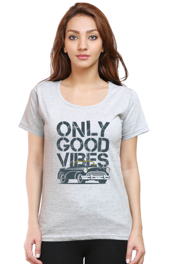 Round Neck Half Sleeve Tee (Only Good Vibes)