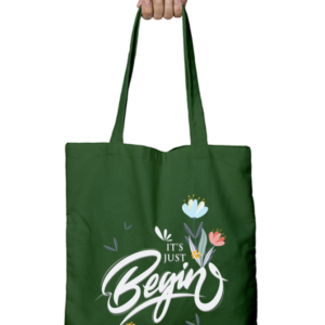 Unisex Tote Bag with Zipper (It's Just Begin)