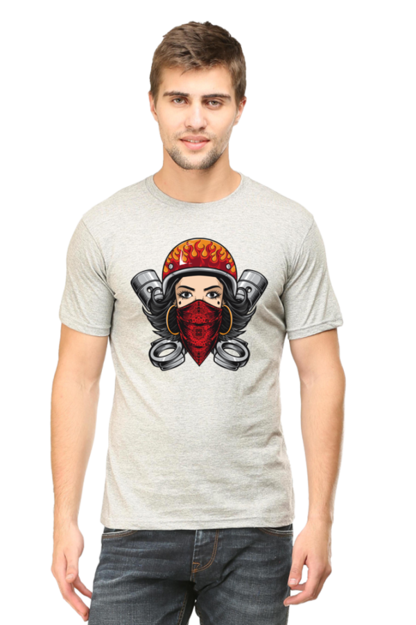 Round Neck Half Sleeve Tee (Bike Rider)